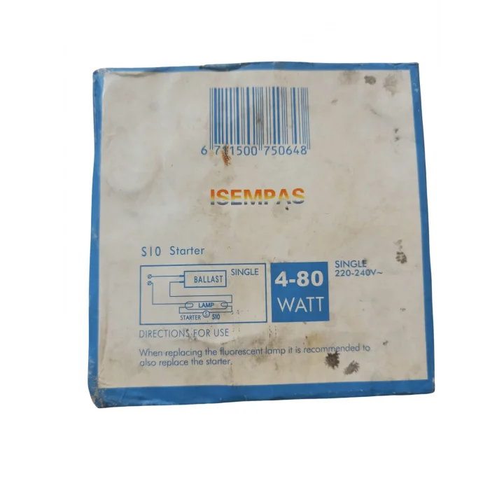Mey İthalat® Floresan S10 Starter 220-240V 4-80 Watt 1 Paket (25 Adet)