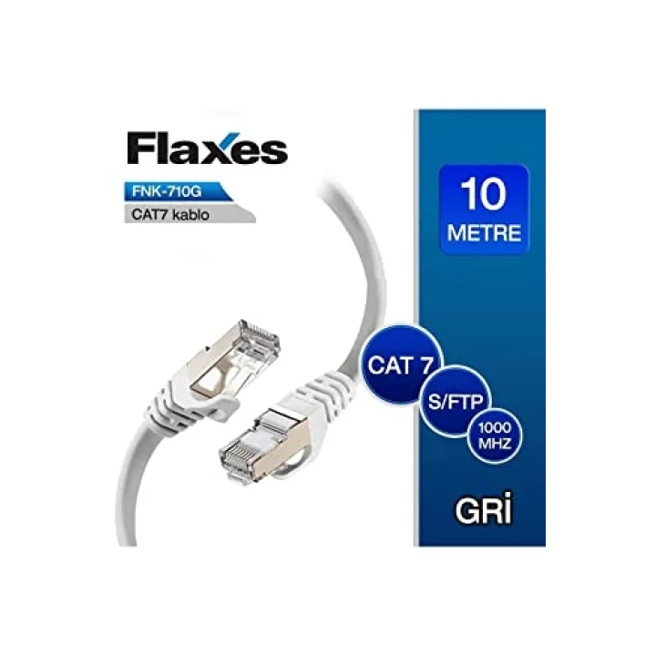 Fnk-710g 10m Cat 7 S/ftp Patch Kablosu,gri