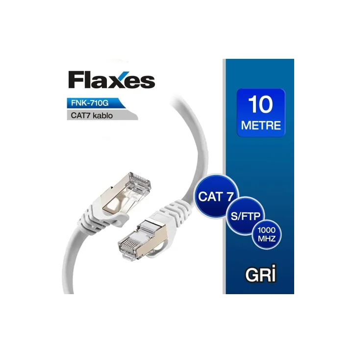 Fnk-710g 10m Cat 7 S/ftp Patch Kablosu,gri