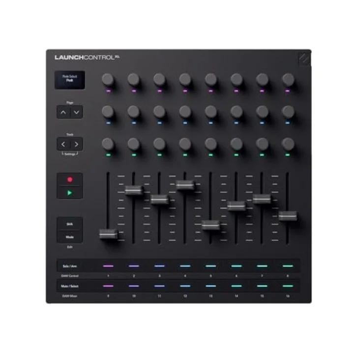 Focusrite Launch Control XL 3, USB ile Güçlendirilmiş, 8 Fader, 24 Sonsuz Kodlayıcı, 5-Pin MIDI G/Ç ve Müzik Yazılım Paketi ile DAW ve Donanım Entegrasyonu için MIDI Kontrol Yüzeyi ve Mikser