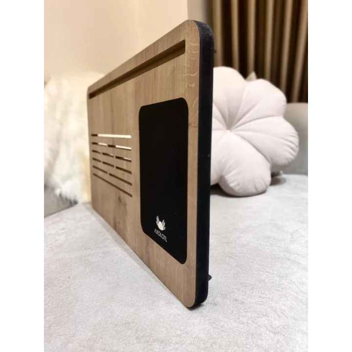 Foldaway Telefon ve Tablet Bölmeli Katlanır Ayaklı Laptop Sehpası Notebook Bilgisayar Çalışma Masası