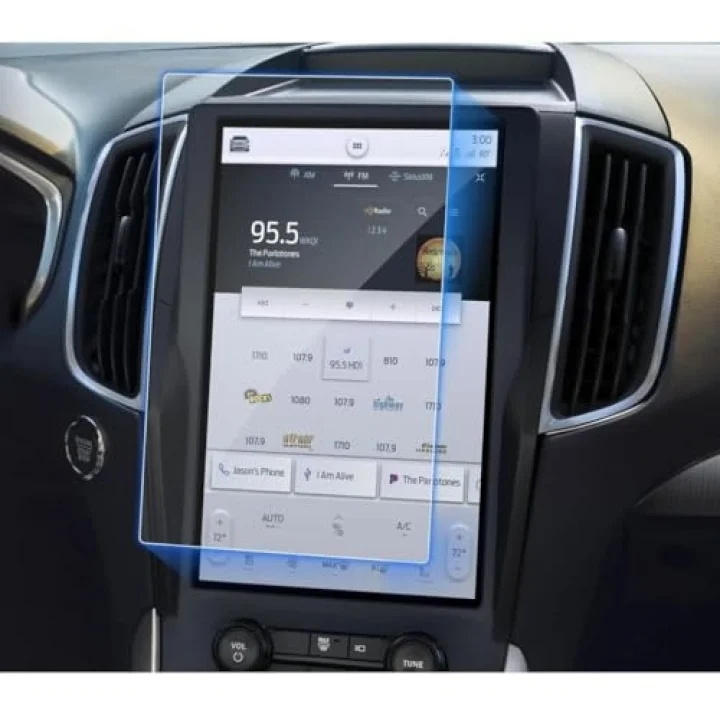 Ford Edge 12 İnç İle Uyumlu Ekran Koruyucu Multimedya Parlak Nano