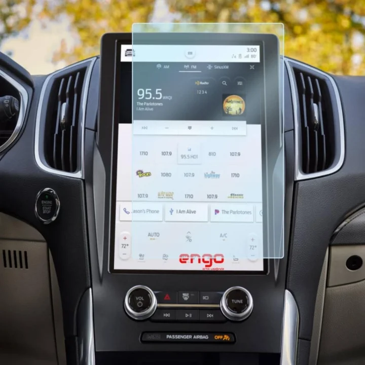 Ford Edge 12 İnç İle Uyumlu Ekran Koruyucu Multimedya Parlak Nano