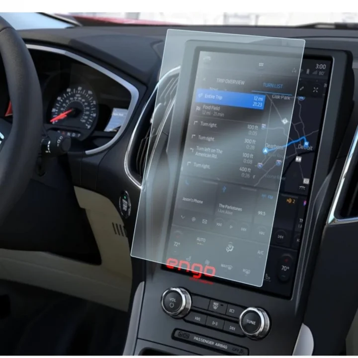 Ford Edge 12 İnç İle Uyumlu Ekran Koruyucu Multimedya Parlak Nano