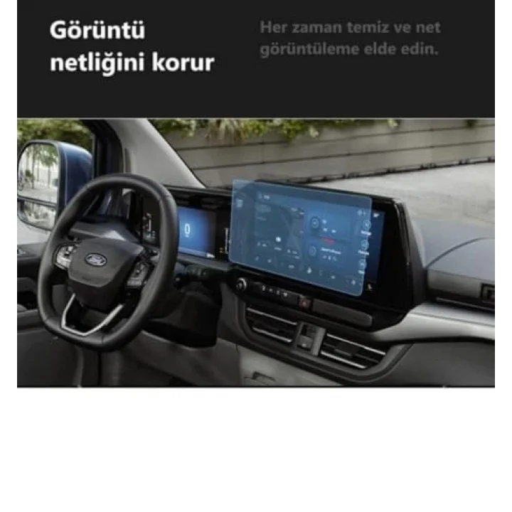 Ford Tourneo Custom 13 İnç İle Uyumlu Ekran Koruyucu Multimedya Şeffaf