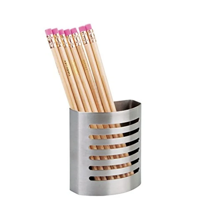 Forma manyetik kalem tutucu ve kalem tutucu, paslanmaz çelik, Mattsilberfarben, Set of 1