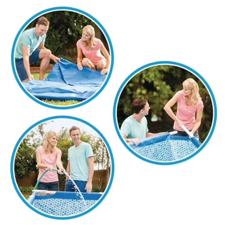 Frame Pool Set Rondo Ø 244 x 51 cm, mavi, 28205NP
