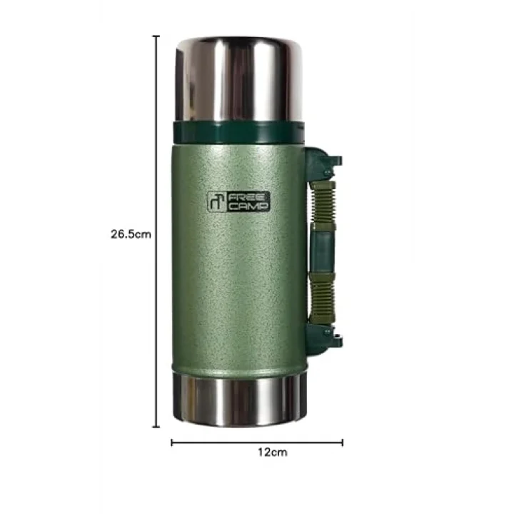 Freecamp Marvel Termos, 700 ml, Unisex, Çelik, BPA İçermez, 12 Saat Sıcak, 24 Saat Soğuk Tutma, Yeşil