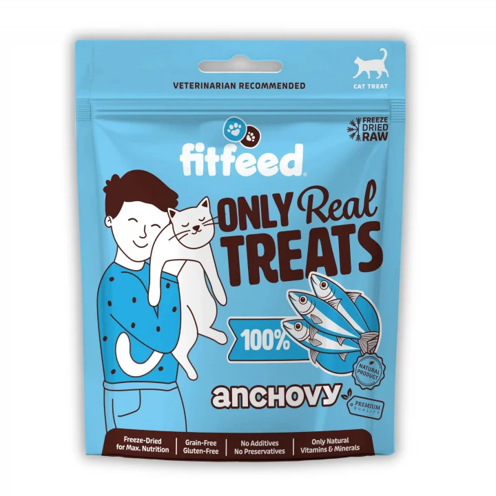 Freeze-Dried Çiğ Hamsi Kedi Ödül Maması 40g