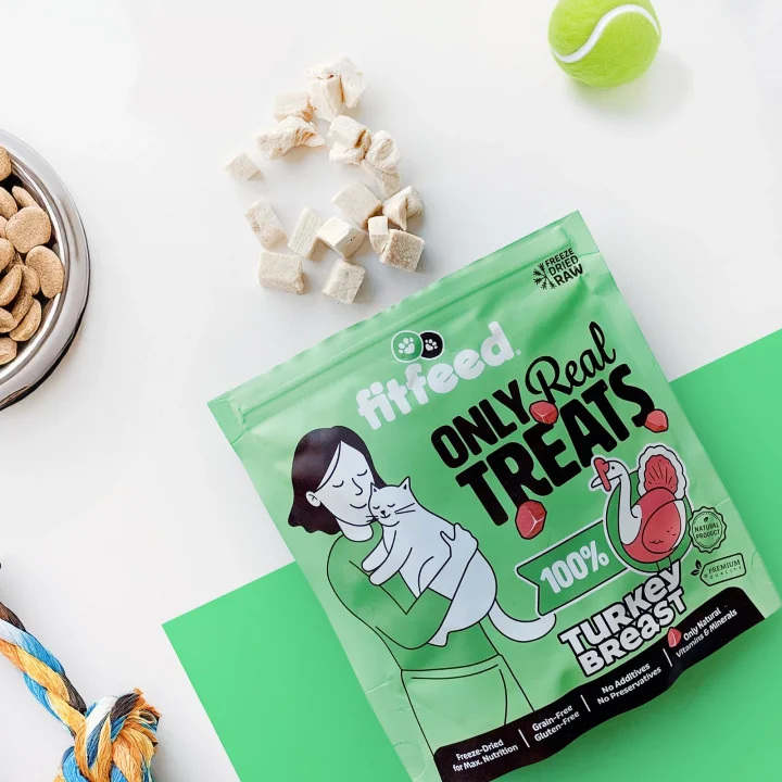 Freeze-Dried Çiğ Hindi Göğüs Kedi Ödül Maması 40g