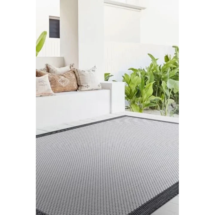 Fresco Ekru Siyah Sisal Halı 23745A 80 x 150