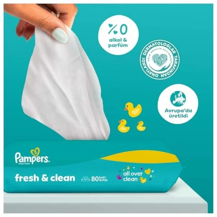 Fresh&Clean Bebek Islak Havlu 9 Paket 720 Yaprak