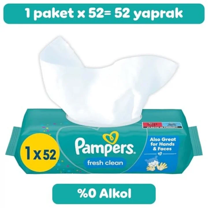 Fresh & Clean Islak Bebek Mendili, 1 paket, 52 Islak Mendil