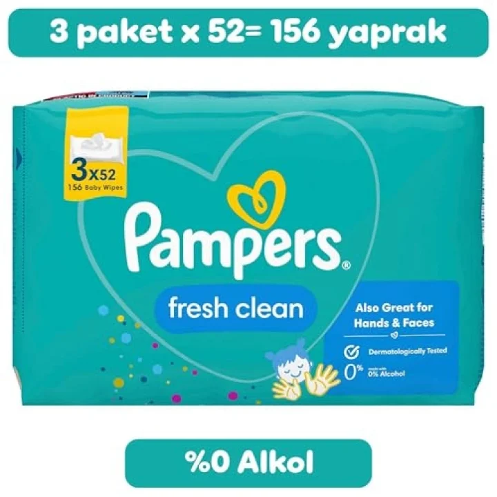 Fresh & Clean Islak Bebek Mendili (3 paket = 156 Islak Mendil)