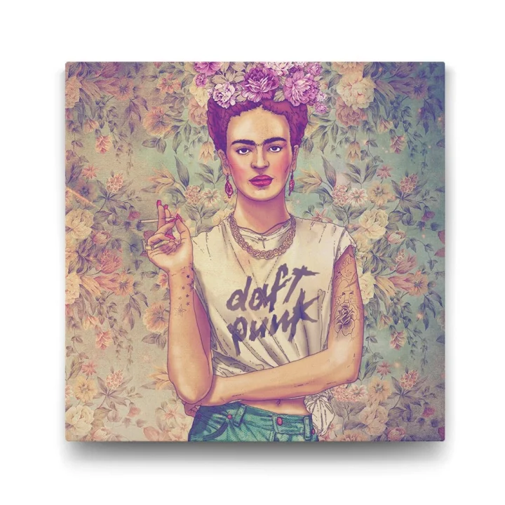 Frida Kahlo - Punk Tablosu - 90x90cm