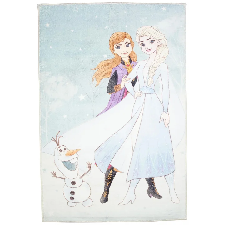 Frozen 2 Winter Lisanslı Karakter Baskılı Polyester Halı, Çok Renkli, 80 x 120 cm