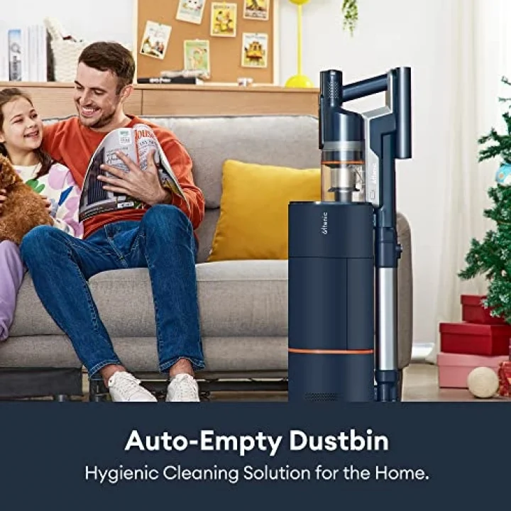 FS1 Cordless Vacuum Cleaner, with Automatic Emptying Station, Powerful Suction 30KPa/450W, Removable Battery up to 60 Mins, Stick Vacuum Cleaner for Hard Floor Home Carpets