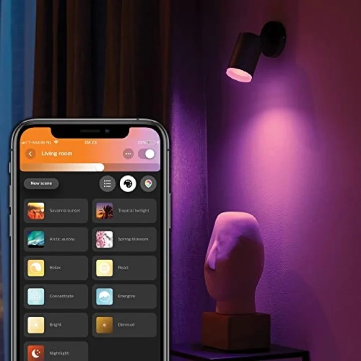 Fugato Single Spot Lamba, Akıllı Led Ampul ile, Siyah, 1x5.7W 230V