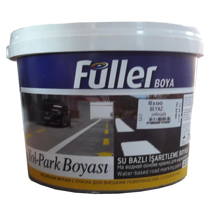 Mey İthalat® Füller Beyaz Yol Çizgi Boyası 2,5 Litre Su Bazlı