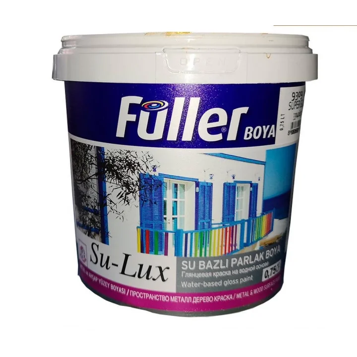 Mey İthalat® Füller Sulux Siyah 0,75 Litre Su Bazlı Yağlı Boya