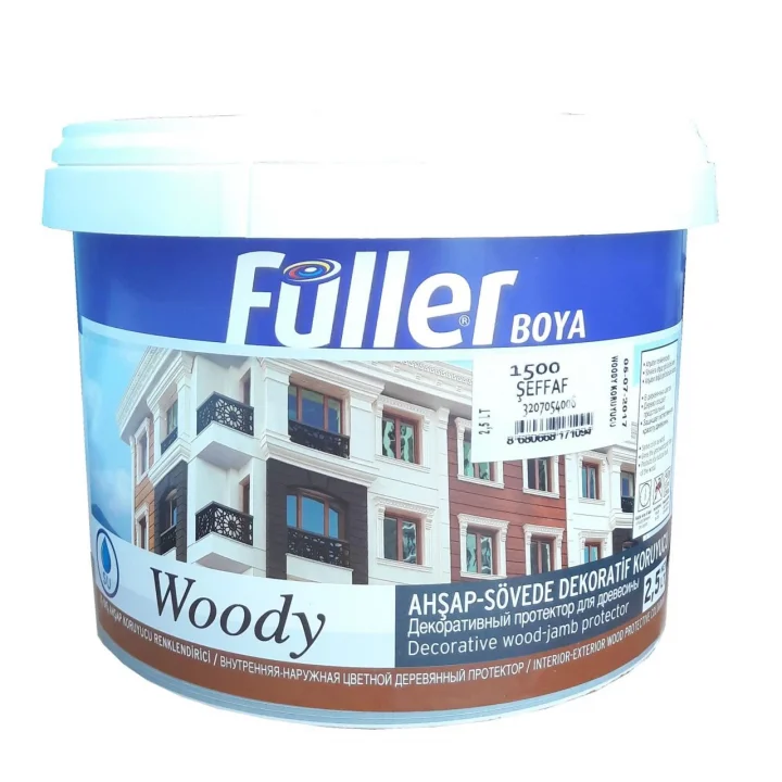Mey İthalat® Füller Woody Su Bazlı Şeffaf Vernik 2,5 Litre