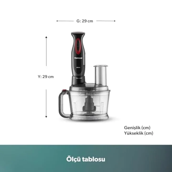 Functionall 2851H Mutfak Robotu Siyah Kırmızı