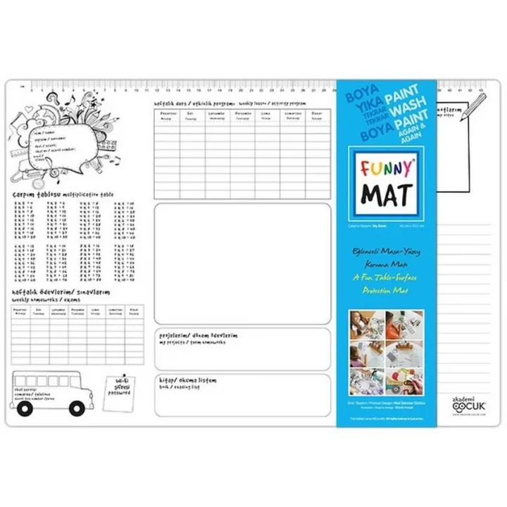 Funny Mat - Çalışma Masam (My Desk - Küçük Boy) - 33,5x48cm