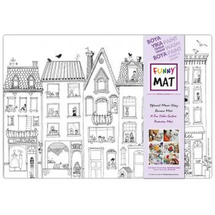 Funny Mat - Çatıdaki Leylek (Küçük Boy) - 33,5x48cm