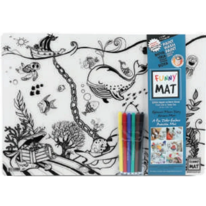 Funny Mat - Çiftlik Ve Derin Deniz 6Lı Kalem Hediyeli 30 x 40 cm