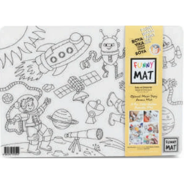 Funny Mat - Uzay Ve Dinozorlar 25 X 35 Cm