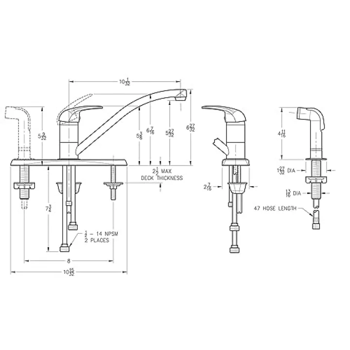 G1345000 Mutfak-Lavabo Bataryaları, Dakikada 1.75 GALLON, Cilalı Krom