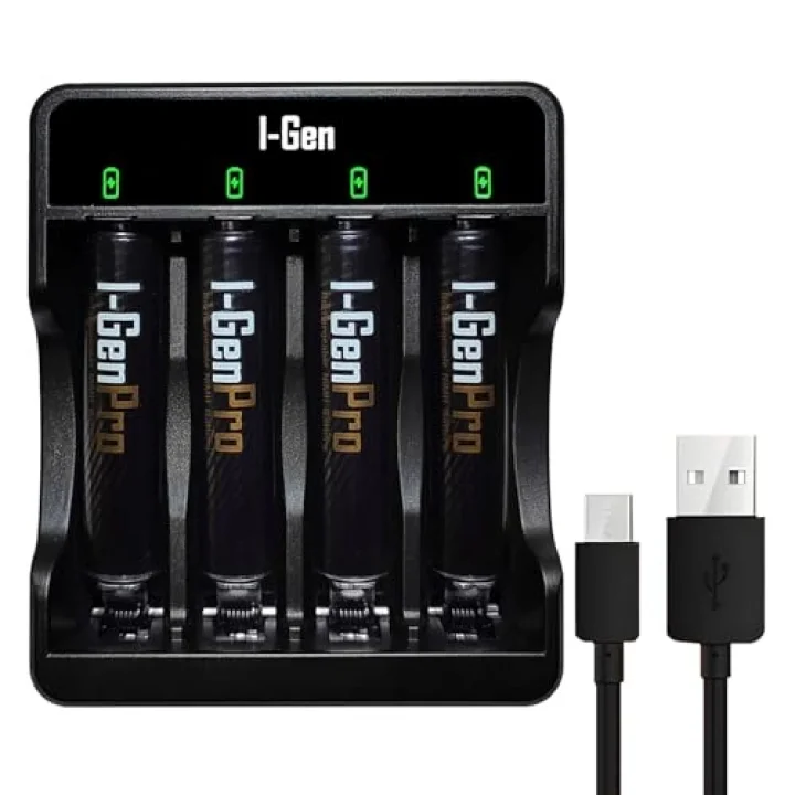 G411 4lü Pil Şarj Aleti + 4 Adet AAA Pro 1100 mAh Şarjlı İnce Kalem Pilli Set