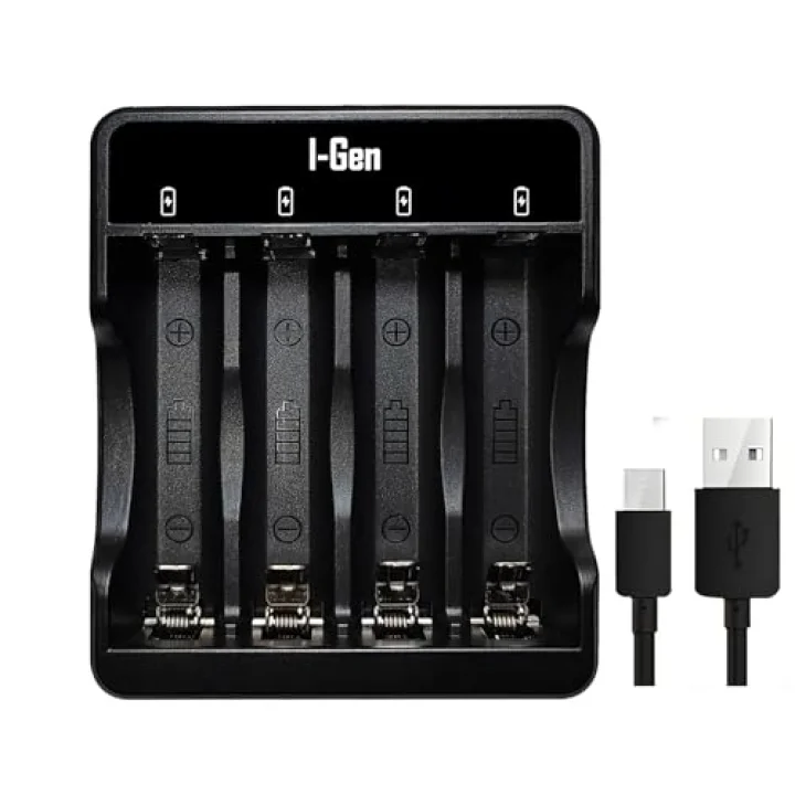 G429 4lü Pil Şarj Aleti + 4 Adet AA Pro 2950 mAh Şarjlı Kalem Pilli Set