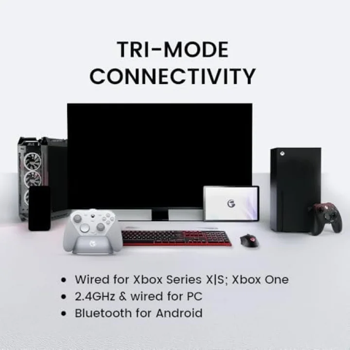 G7 Pro Wired Controller for Xbox Series X|S, Xbox One, Wireless Gamepad for PC&Android with TMR Sticks, Hall Effect Analog Triggers, 1000Hz Polling Rate, 3.5mm Audio Jack - Black