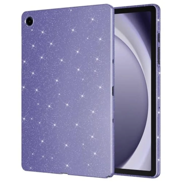 Galaxy ile uyumlu Tab A9 Plus Simli Parlak Görünümlü Tablet Koton Kılıf Derin Mor