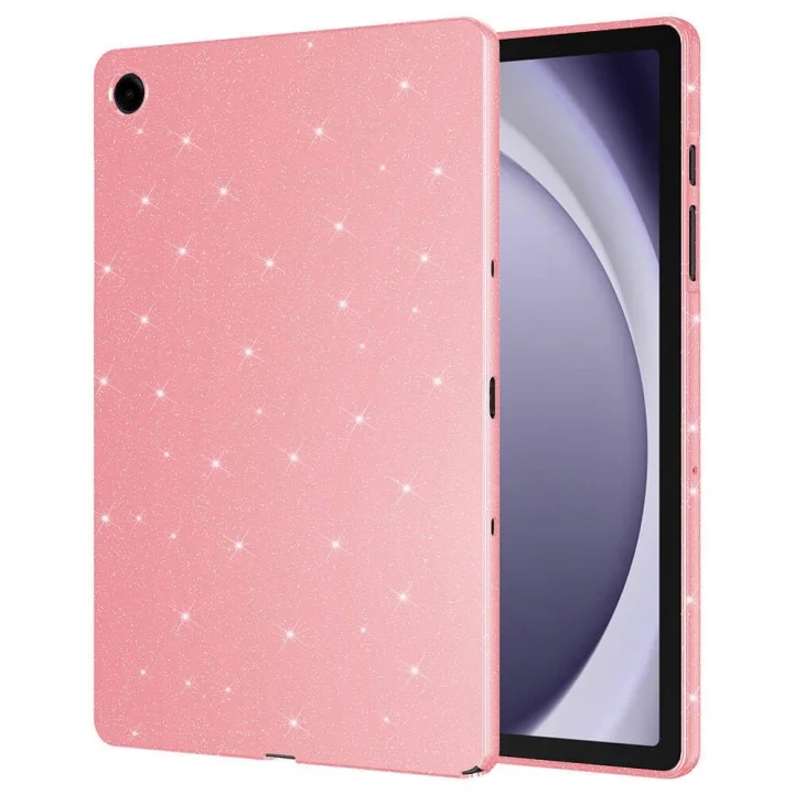 Galaxy ile uyumlu Tab A9 Plus Simli Parlak Görünümlü Tablet Koton Kılıf Pembe