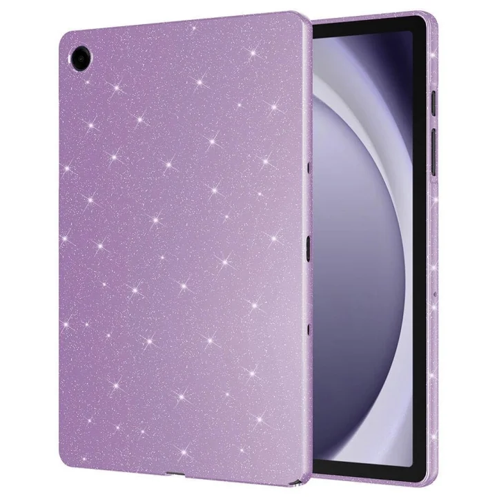 Galaxy ile uyumlu Tab S10 FE Simli Parlak Görünümlü Tablet Koton Kılıf Lila