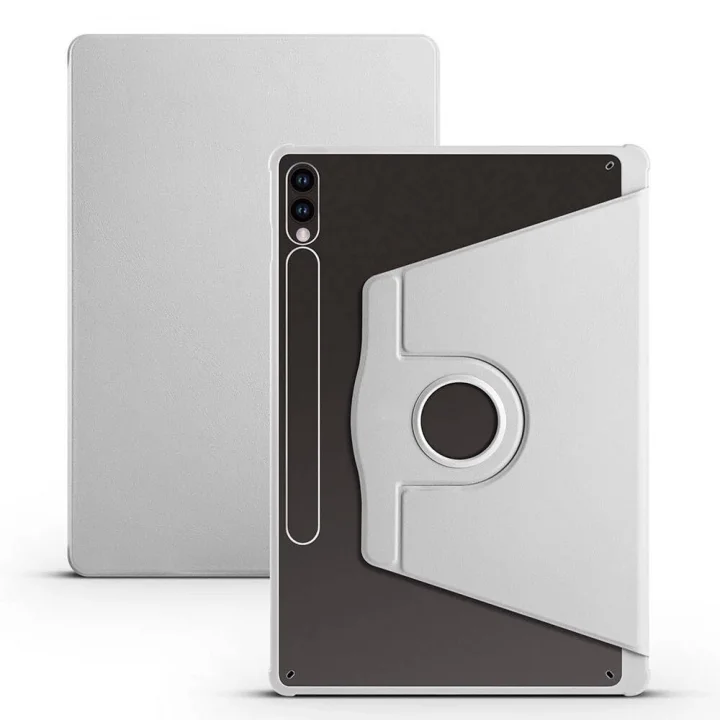 Galaxy ile uyumlu Tab S10 Plus Kılıf Termik Kalem Bölmeli Dönebilen Standlı Kılıf Gri