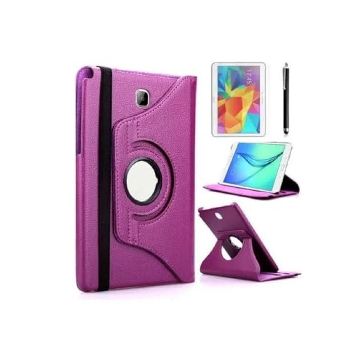 Galaxy Tab A T550 9.7 ile Uyumlu Dönebilen Standlı Kılıf-Beyaz 2