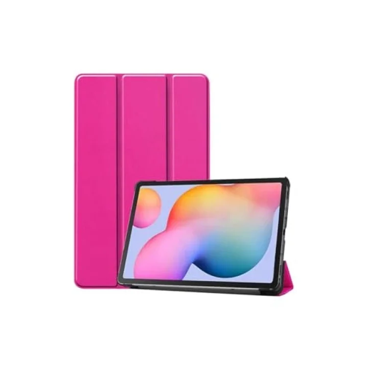 Galaxy Tab A7 10.4 T500 (2020) ile Uyumlu Smart Cover Standlı 1-1 Kılıf-Pembe 2