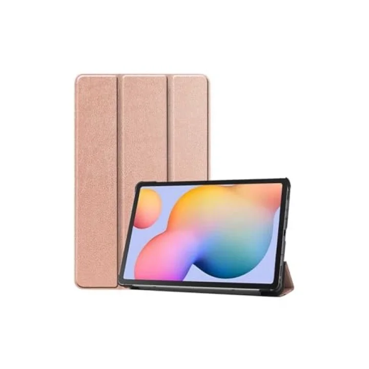 Galaxy Tab A7 10.4 T500 (2020) ile Uyumlu Smart Cover Standlı 1-1 Kılıf-Pembe 2