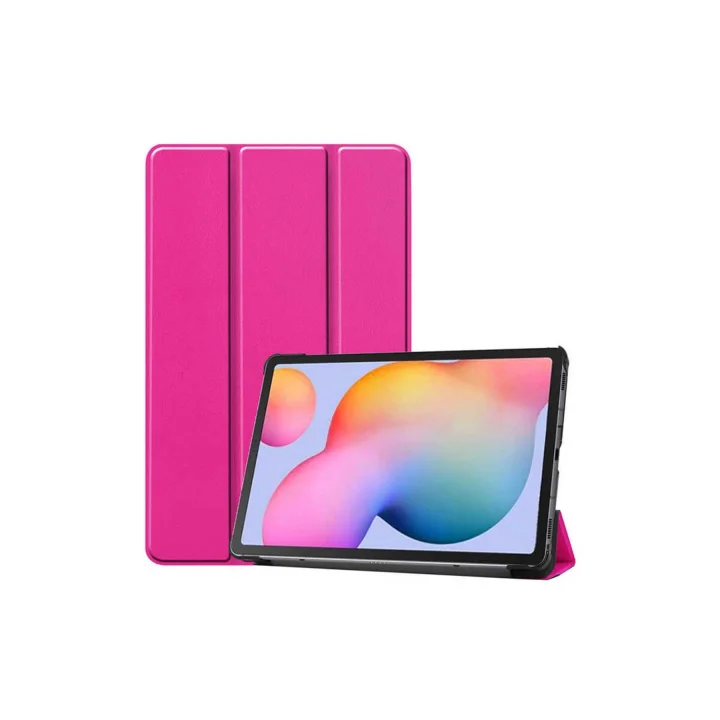 Galaxy Tab A7 10.4 T500 (2020) ile Uyumlu Smart Cover Standlı 1-1 Kılıf-Pembe 2