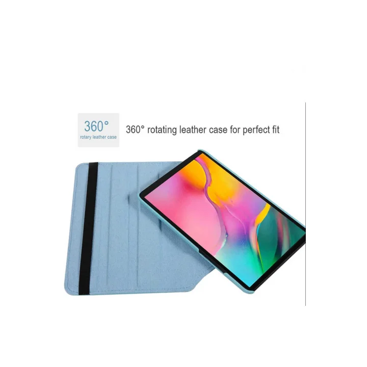 Galaxy Tab A7 Lite T225 ile Uyumlu Dönebilen Standlı Kılıf-Mor - Beyaz 1