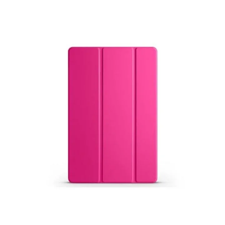 Galaxy Tab A9 Plus ile Uyumlu MSRA Smart Cover Standlı 1-1 Kılıf-Pembe Koyu
