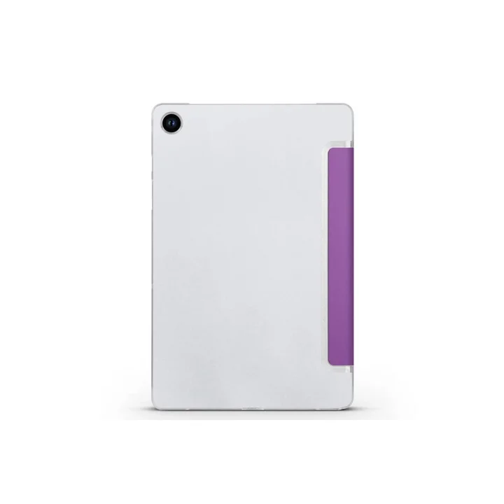 Galaxy Tab A9 Plus ile Uyumlu MSRA Smart Cover Standlı 1-1 Kılıf-Pembe Koyu