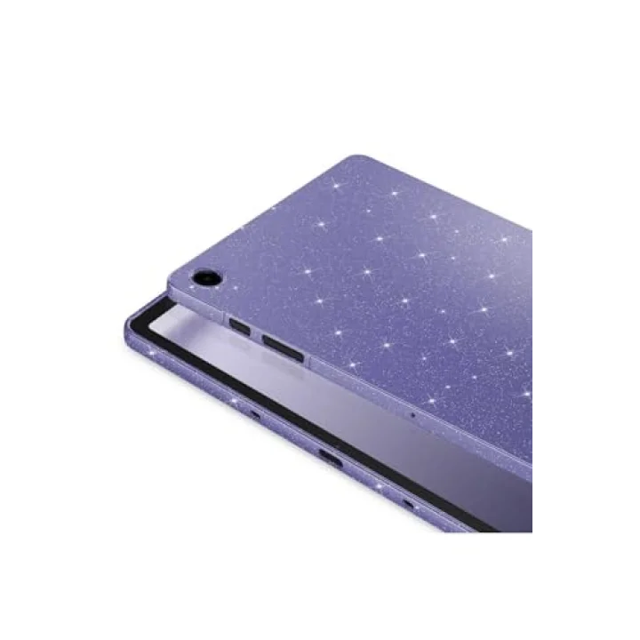 Galaxy Tab A9 Plus Simli Parlak Görünümlü ile Uyumlu Tablet Koton Kılıf-Gümüş - Beyaz 1