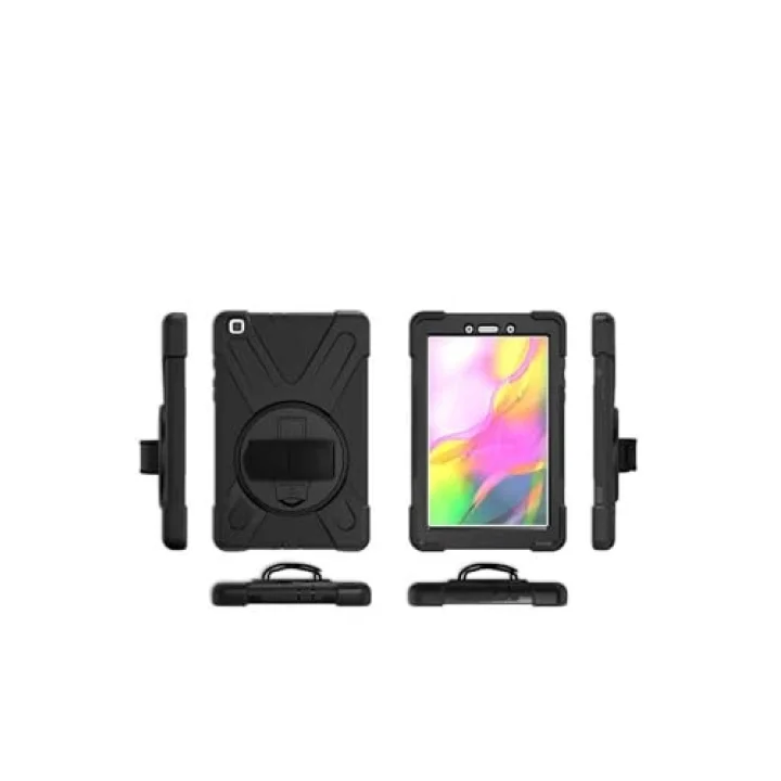 Galaxy Tab ile Uyumlu A 8.0 (2019) T290 MRSA Defender Tablet Silikon - Siyah