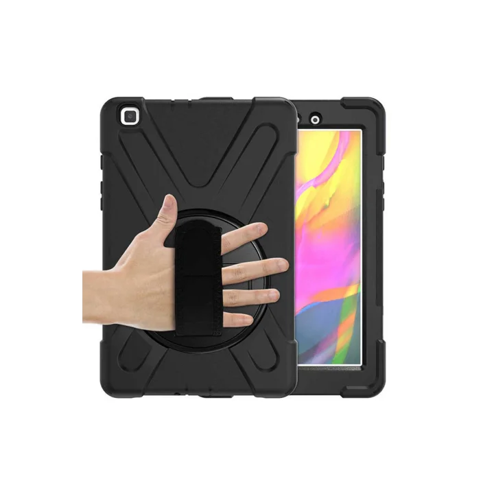 Galaxy Tab ile Uyumlu A 8.0 (2019) T290 MRSA Defender Tablet Silikon - Siyah