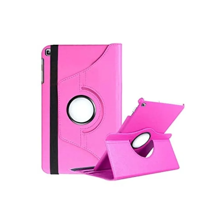 Galaxy Tab ile Uyumlu A 8.0 2019 T290 Standlı Kapaklı Dönebilen Tablet Kılıfı Açık Pembe