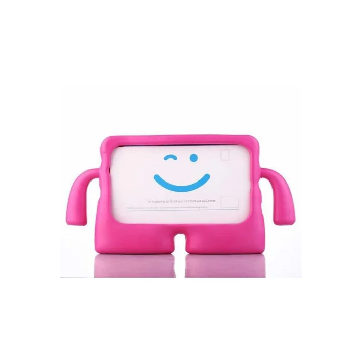 Galaxy Tab ile Uyumlu A7 10.4 T500 2020 Standlı Tutamaçlı Silikon Kılıf - Pembe